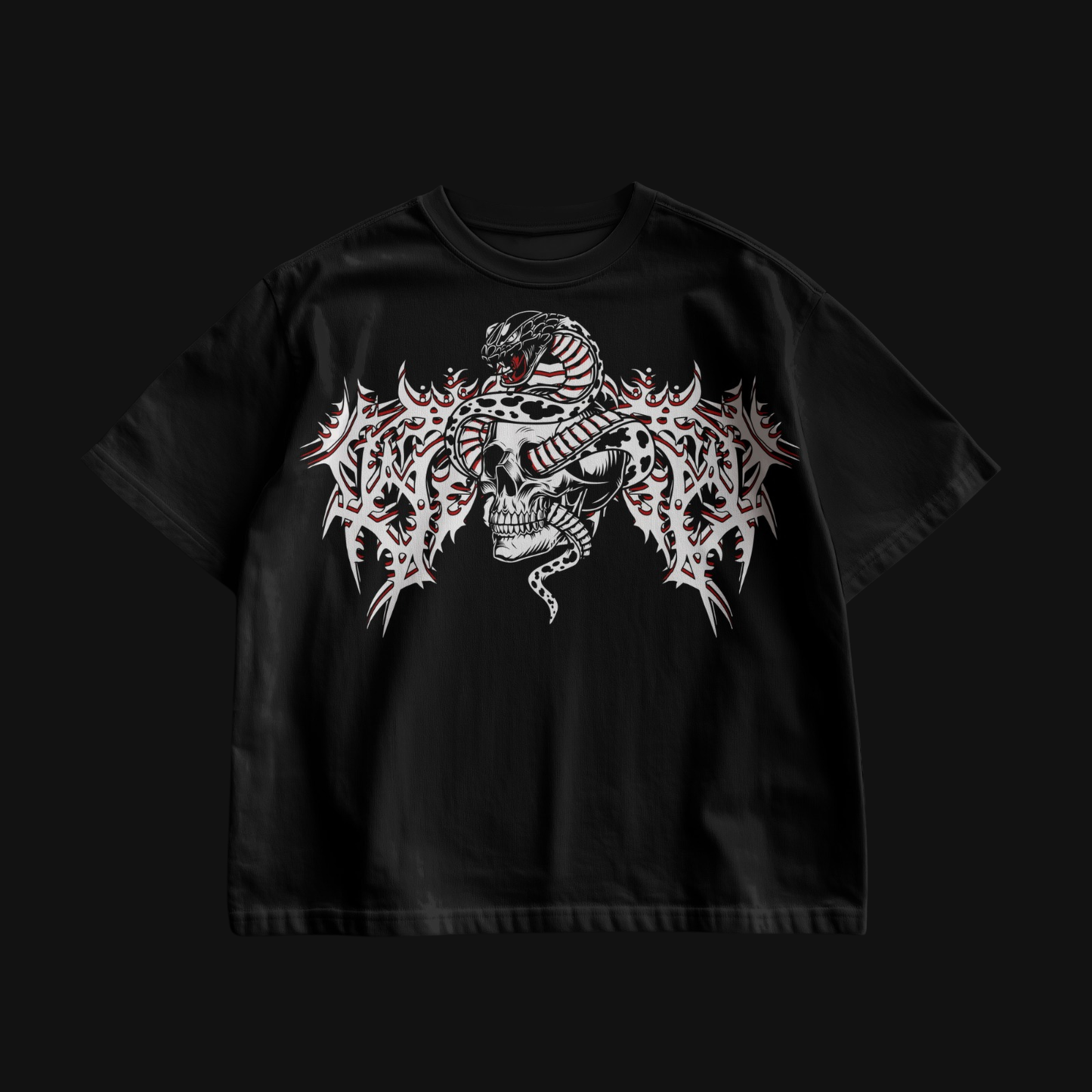 "DEATH-COIL" OVERSIZED TEE (BLACK)