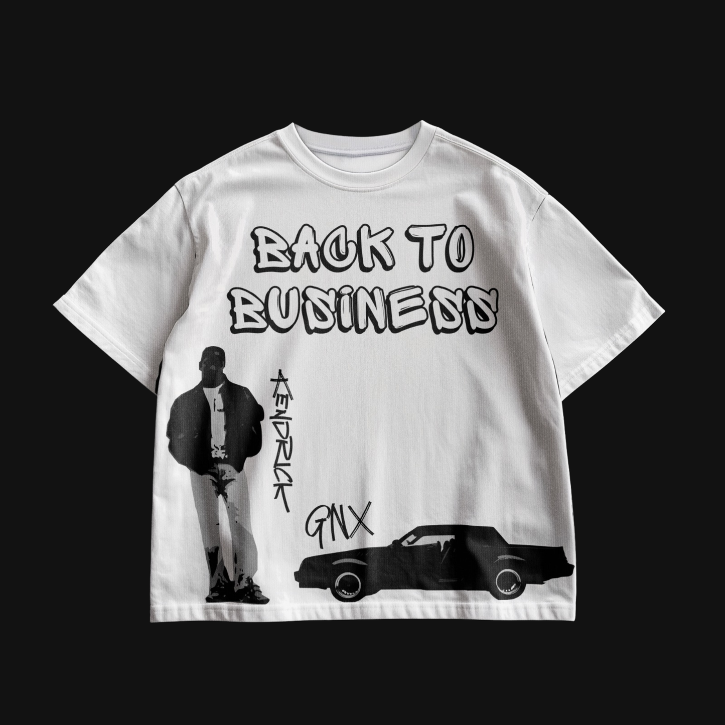 "BACK TO BUSINESS" OVERSIZED TEE