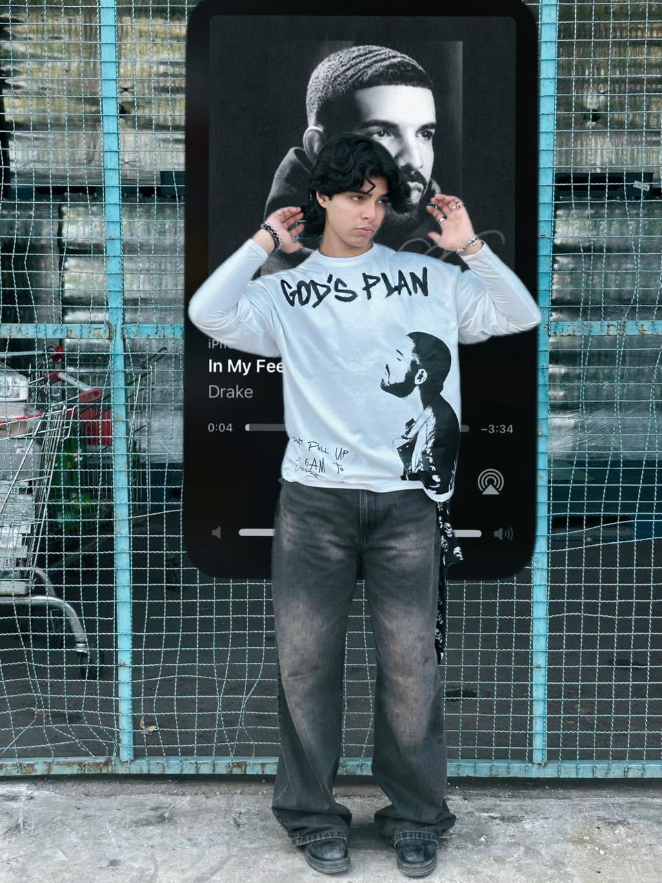 "GOD'S PLAN" OVERSIZED TEE