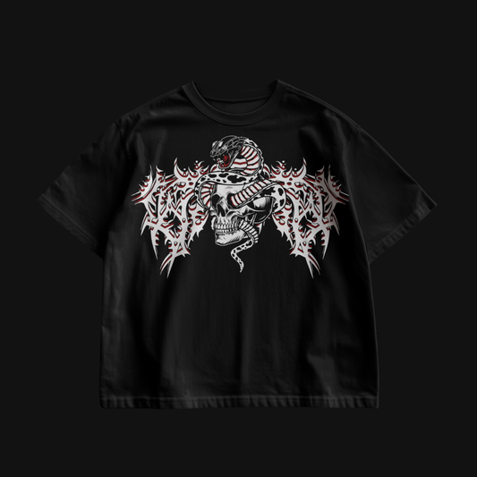 "DEATH-COIL" OVERSIZED TEE (BLACK)