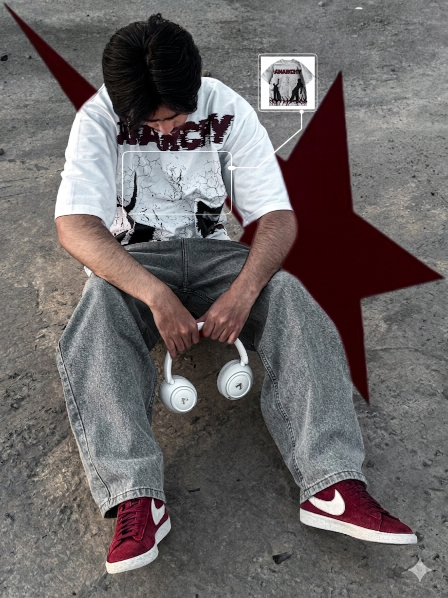 "ANARCHY" OVERSIZED TEE