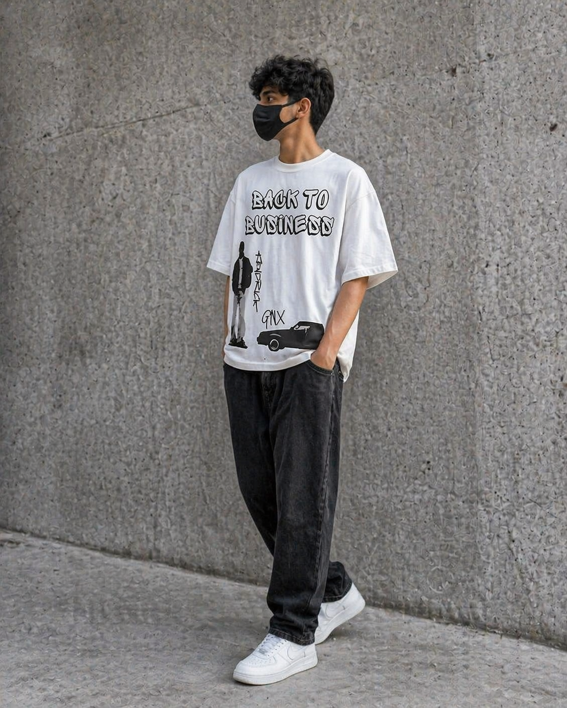 "BACK TO BUSINESS" OVERSIZED TEE