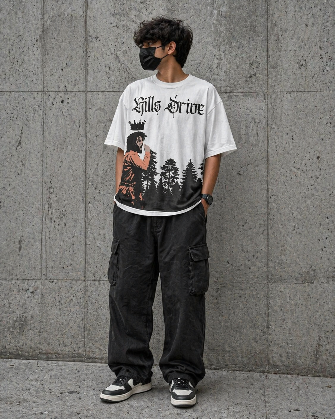 "HILLS DRIVE" OVERSIZED TEE (Inspired by J.COLE)