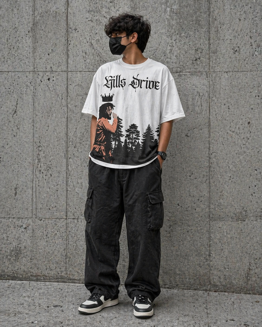 "HILLS DRIVE" OVERSIZED TEE (Inspired by J.COLE)