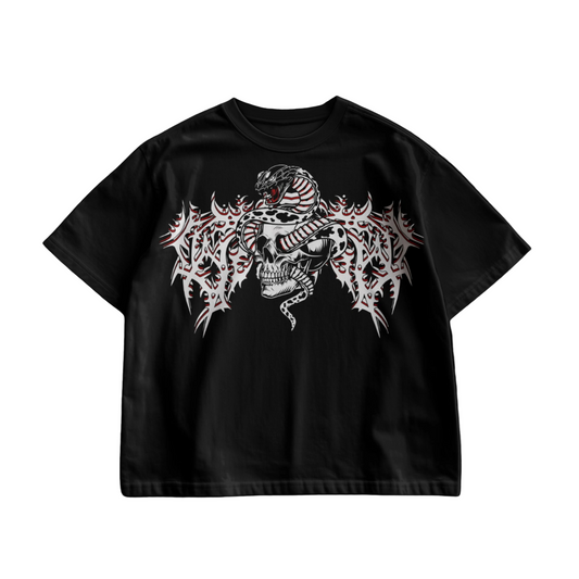 "DEATH-COIL" OVERSIZED TEE (BLACK)